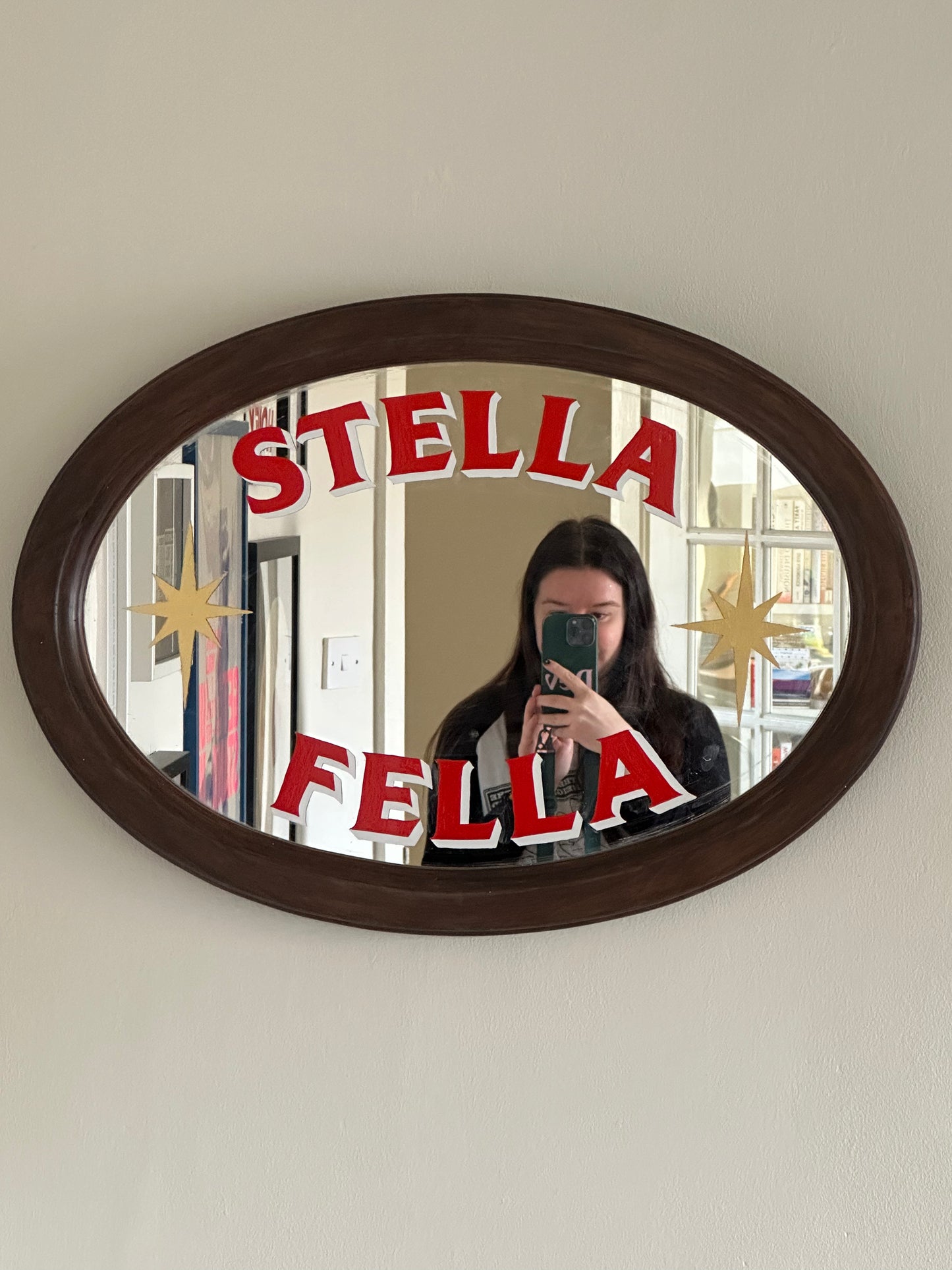 'Stella Fella' Gold Leaf Mirror