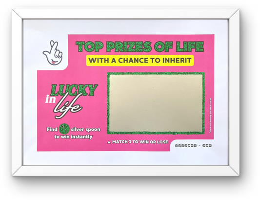 "Lucky in life" Pink & Emerald