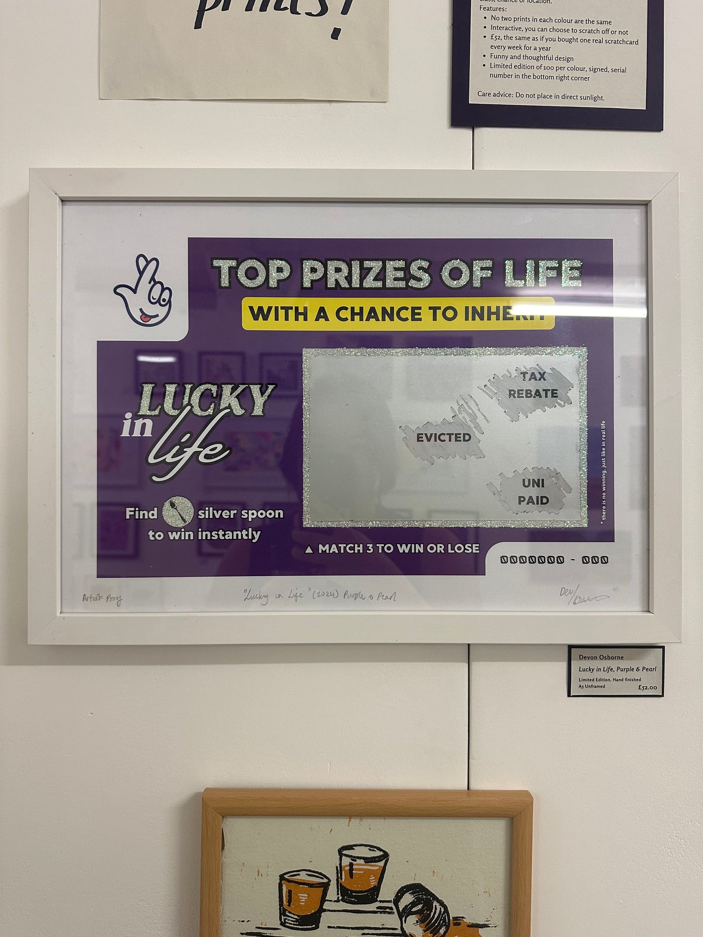 "Lucky in life" Purple & Pearl