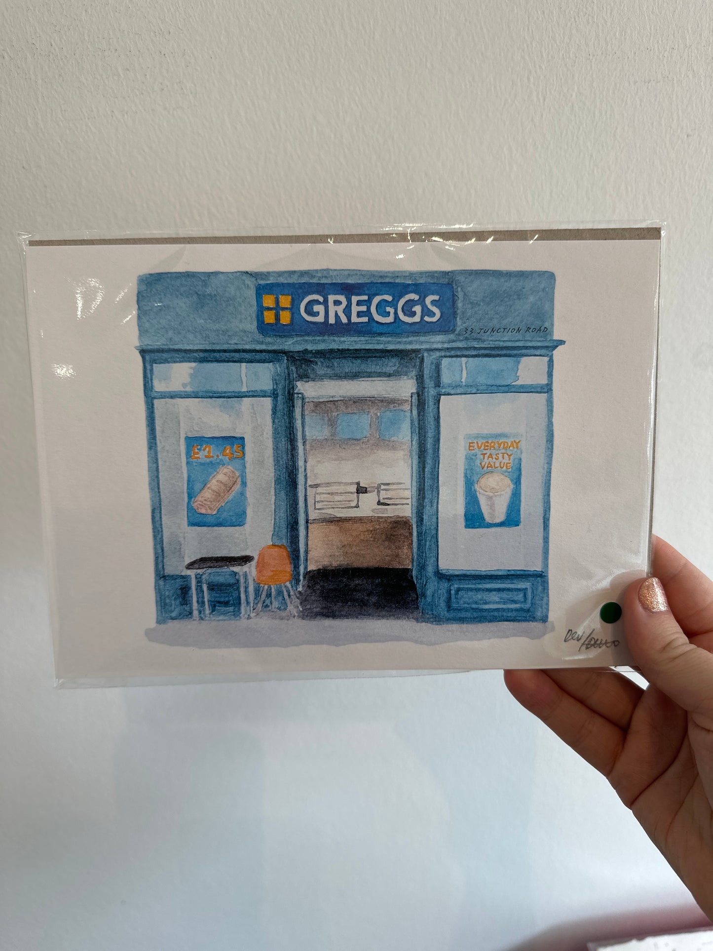 '33 Junction Road', Greggs Watercolour Print