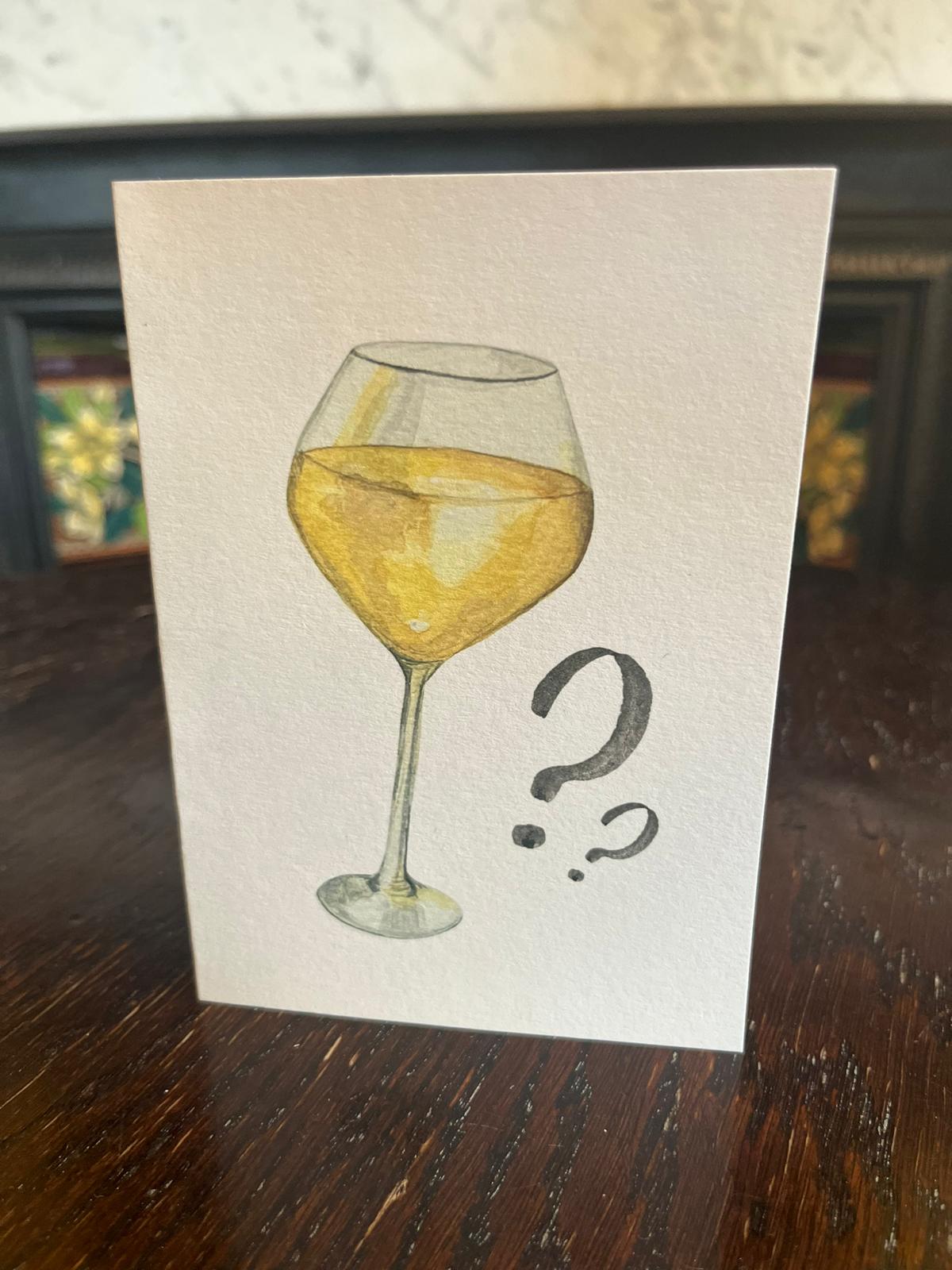 'Wine?' Greetings Card