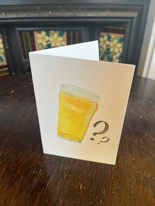 'Beer?' Greetings Card